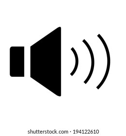 Speaker icon.  Vector illustration.