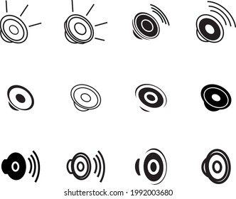 icono de altavoz, ilustración vectorial