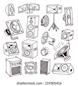 Speaker icon. Vector illustration.