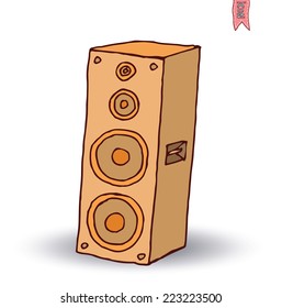 Speaker icon. Vector illustration.