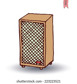Speaker icon. Vector illustration.