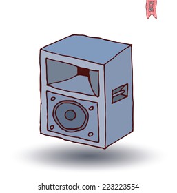 Speaker icon. Vector illustration.