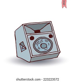 Speaker icon. Vector illustration.