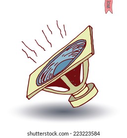 Speaker icon. Vector illustration.