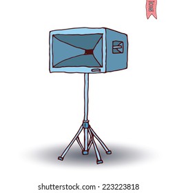 Speaker icon. Vector illustration.