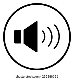 Speaker icon. Vector illustration.