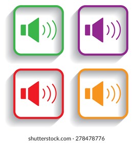 Speaker icon. Vector illustration