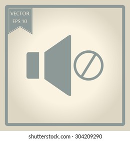 Speaker icon. Vector illustration 