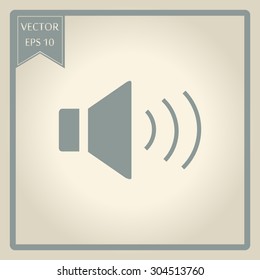 Speaker icon. Vector illustration.