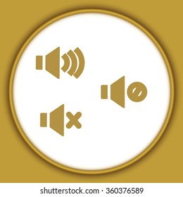 Speaker icon. Vector illustration