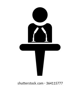 Speaker icon. Vector illustration