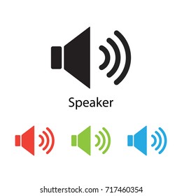 Speaker icon vector illustration.