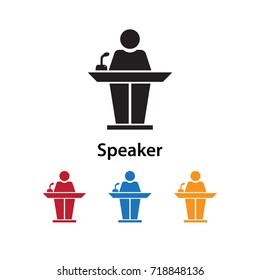Speaker icon vector illustration.