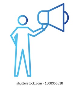 Speaker Icon, Vector Illustration, Business Outline