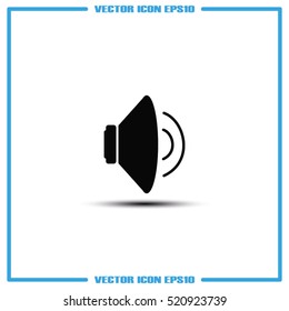 Speaker icon vector illustration eps10. Isolated badge for website or app - stock infographics