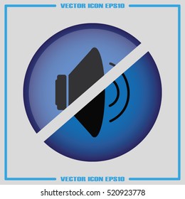 Speaker icon vector illustration eps10. Isolated badge for website or app - stock infographics
