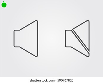 speaker icon, vector illustration eps10