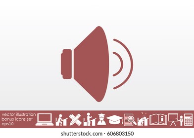 speaker icon vector illustration eps10.
