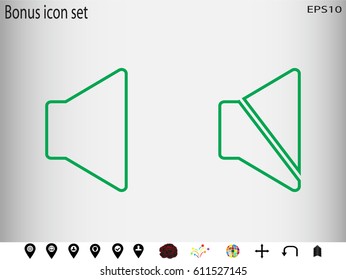 speaker icon, vector illustration eps10
