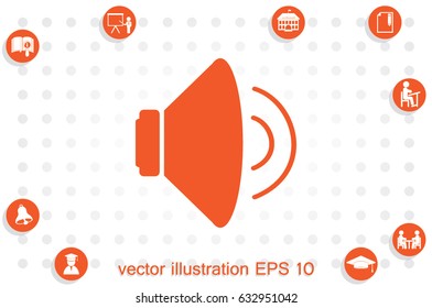 speaker icon vector illustration eps10.