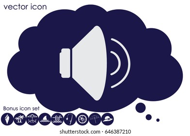speaker icon vector illustration eps10.
