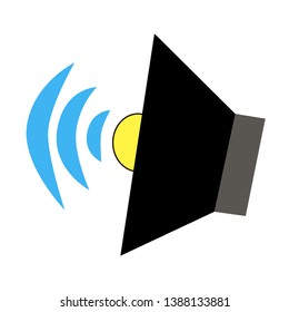 Speaker icon. Vector illustration. Flat style.