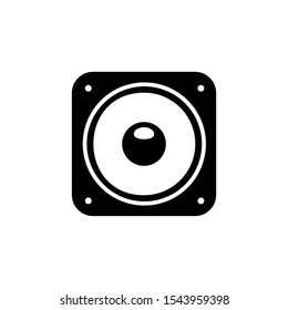 Speaker icon - vector illustration, flat, black.