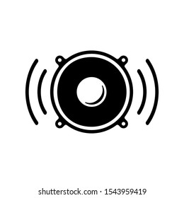 Speaker icon - vector illustration, flat, black.