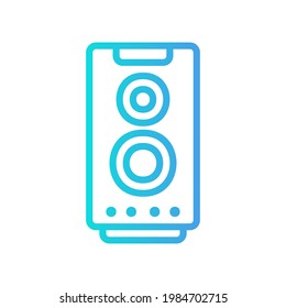 Icono del altavoz con estilo de degradado sobre multimedia para cualquier proyecto, uso para presentación de aplicaciones móviles del sitio web