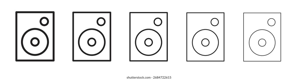 Ilustración vectorial del icono del altavoz aislada