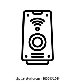 Speaker icon vector illustration in line style about internet of things for any projects, use for website mobile app presentation