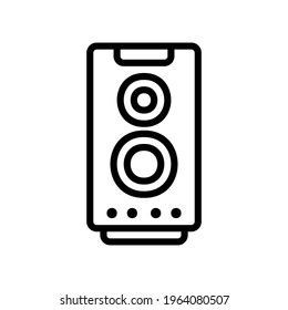 Speaker icon vector illustration in line style about multimedia for any projects, use for website mobile app presentation
