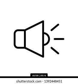 Speaker Icon Vector Illustration Logo Template
