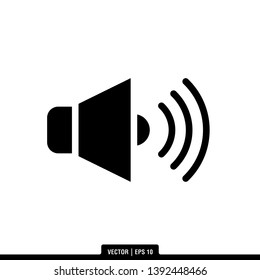 Speaker Icon Vector Illustration Logo Template
