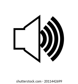 
ilustración de vector de icono de altavoz en fondo blanco