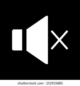 Speaker icon. Vector illustration. on a black background