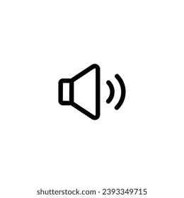 Ilustración vectorial de icono del altavoz. icono de esquema para aplicaciones web, ui y móviles