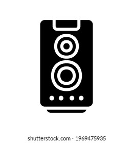 Speaker icon vector illustration in solid style about multimedia for any projects, use for website mobile app presentation