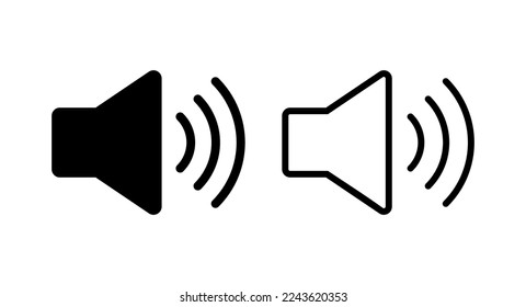 Ilustración vectorial de icono del altavoz. signo de volumen y símbolo. icono de altavoz. símbolo de sonido