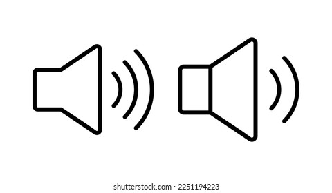 Ilustración vectorial de icono del altavoz. signo de volumen y símbolo. icono de altavoz. símbolo de sonido