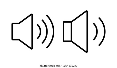 Ilustración vectorial de icono del altavoz. signo de volumen y símbolo. icono de altavoz. símbolo de sonido