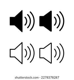Ilustración vectorial de icono del altavoz. signo de volumen y símbolo. icono de altavoz. símbolo de sonido
