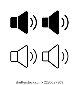 Ilustración vectorial de icono del altavoz. signo de volumen y símbolo. icono de altavoz. símbolo de sonido