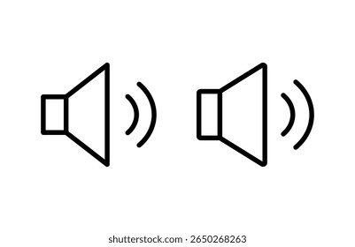 ícone de alto-falante ilustração vetorial. sinal de volume e símbolo. ícone de alto-falante. símbolo de som