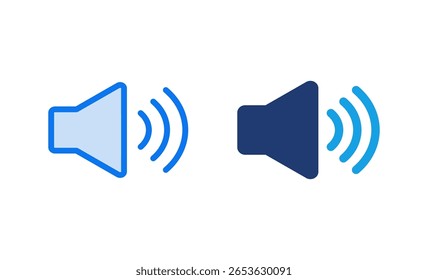 Icono de altavoz. Ilustración vectorial y símbolo de volumen. icono de altavoz. símbolo de sonido