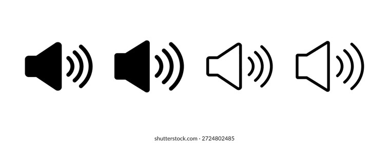 Icono de altavoz. Ilustración vectorial y símbolo de volumen. icono de altavoz. símbolo de sonido