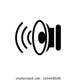 Plantilla de diseño de ilustración vectorial de icono del altavoz