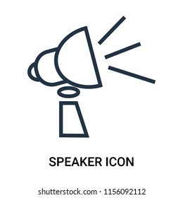 Speaker icon vector isolated on white background, Speaker transparent sign , outline thin symbols or linear logo design