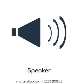 Speaker icon vector isolated on white background. thin symbols or lined elements in outline style