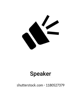 Speaker icon vector isolated on white background, logo concept of Speaker sign on transparent background, filled black symbol